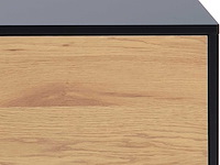 Tv-meubel dover 140cm 2 deuren 1 lade - zwart/wilde eik - afbeelding 5 van  8