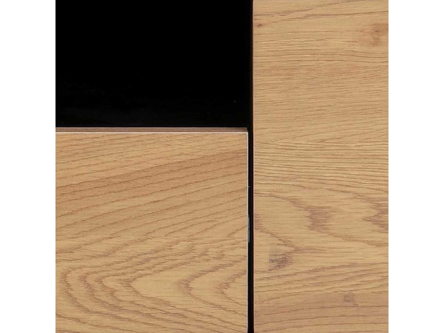 Tv-meubel dover 140cm 2 deuren 1 lade - zwart/wilde eik - afbeelding 7 van  8