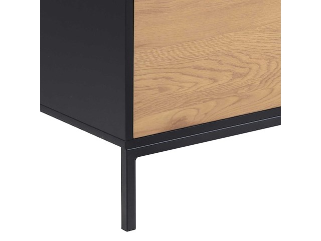 Tv-meubel dover 140cm 2 deuren 1 lade - zwart/wilde eik - afbeelding 8 van  8