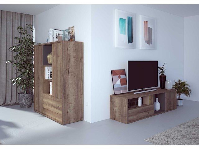 Tv-meubel frame 177cm - donkere eik - afbeelding 3 van  3