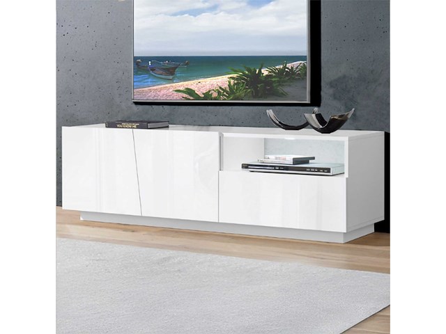 Tv-meubel gavin 150 cm-hoogglans wit - afbeelding 1 van  6