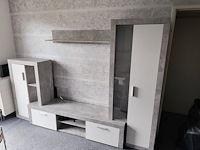 Tv meubel grijs 2 deuren 2 laden - afbeelding 4 van  7