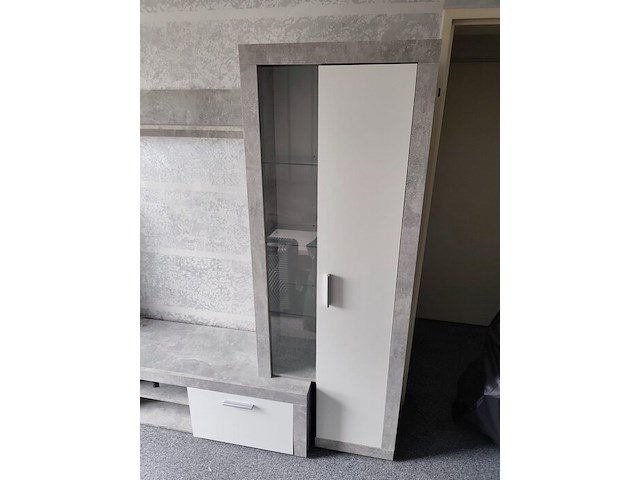 Tv meubel grijs 2 deuren 2 laden - afbeelding 5 van  7