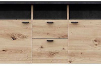 Tv-meubel in-loft 164cm - oude eik/zwart - afbeelding 2 van  4