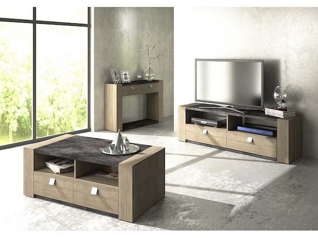 Tv-meubel iris 155cm - grijs beton - afbeelding 2 van  2