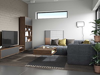 Tv-meubel jiro 165cm - walnoot/antraciet - afbeelding 2 van  10
