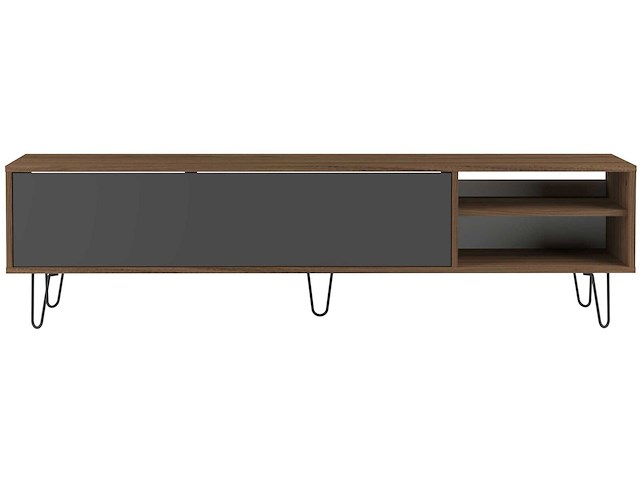 Tv-meubel jiro 165cm - walnoot/antraciet - afbeelding 3 van  10