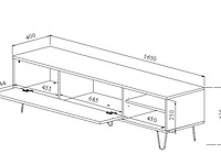 Tv-meubel jiro 165cm - walnoot/antraciet - afbeelding 6 van  10