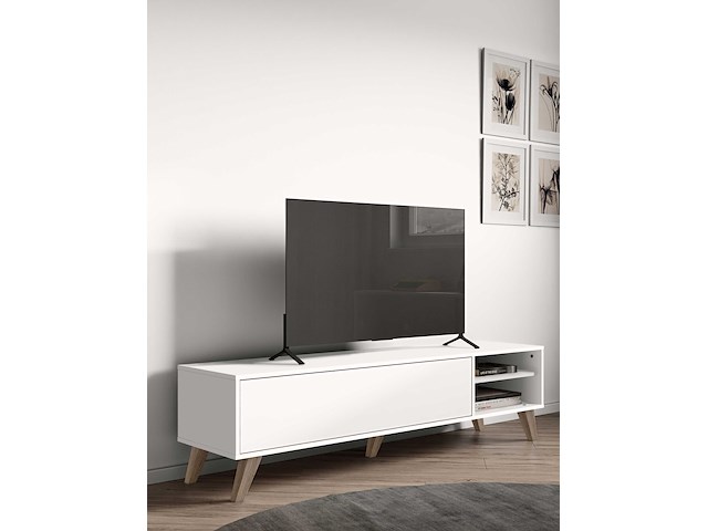 Tv-meubel kim 165cm - wit - afbeelding 1 van  7