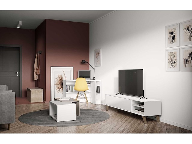 Tv-meubel kim 165cm - wit - afbeelding 7 van  7