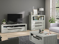 Tv-meubel lanthe 2 lades 180cm - laguna eik - afbeelding 3 van  3