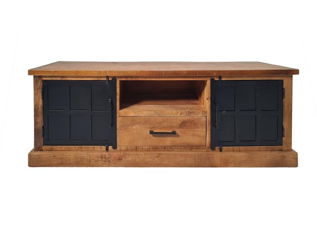 Tv-meubel lon in massief hout 150 cm - afbeelding 1 van  2