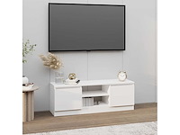 Tv-meubel met deur wit 102x30x36 cm - afbeelding 1 van  9