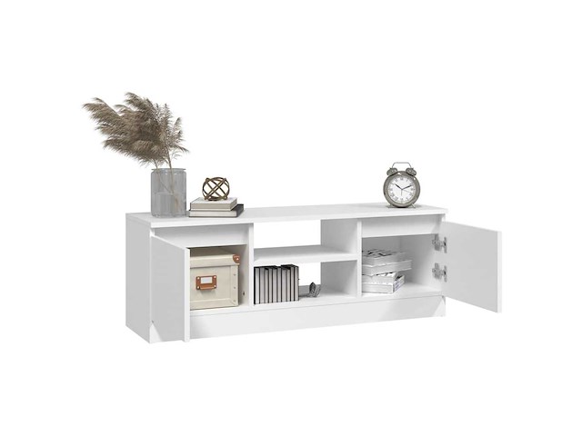 Tv-meubel met deur wit 102x30x36 cm - afbeelding 4 van  9