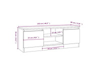 Tv-meubel met deur wit 102x30x36 cm - afbeelding 9 van  9