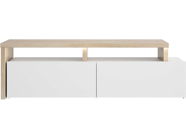 Tv-meubel mikao hoek - eik decor/wit - afbeelding 3 van  7