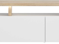 Tv-meubel mikao hoek - eik decor/wit - afbeelding 4 van  7