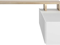 Tv-meubel mikao hoek - eik decor/wit - afbeelding 5 van  7