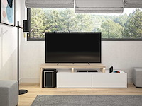 Tv-meubel mikao hoek - eik decor/wit - afbeelding 1 van  7