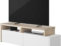 Tv-meubel mikao hoek - eik decor/wit - afbeelding 6 van  7
