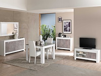 Tv-meubel modena 112 cm - wit/beton - afbeelding 1 van  1
