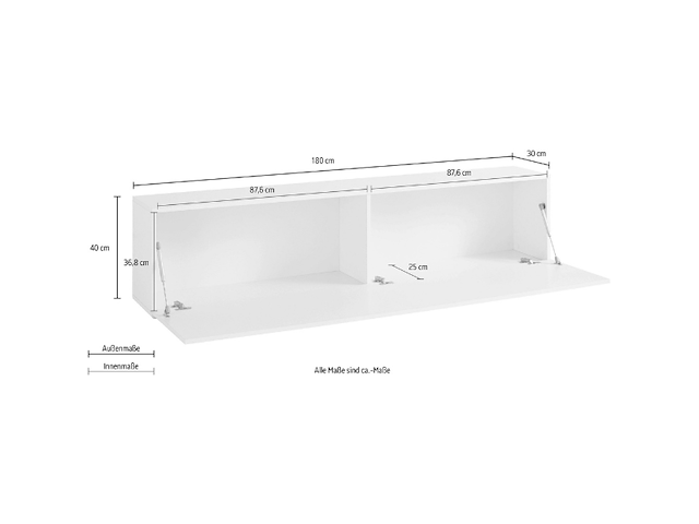 Tv-meubel natasha | 180 x 30 x 40 cm | antracietkleurig - afbeelding 6 van  7
