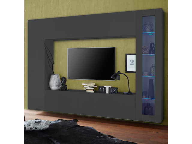 Tv-meubel natasha | 180 x 30 x 40 cm | antracietkleurig - afbeelding 7 van  7