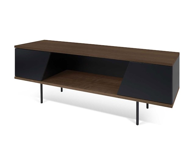 Tv-meubel pixie 140cm - walnoot/zwart - afbeelding 2 van  8