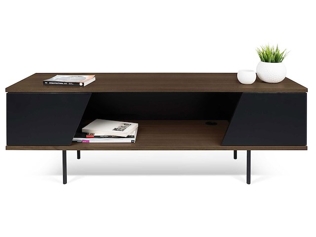 Tv-meubel pixie 140cm - walnoot/zwart - afbeelding 3 van  8