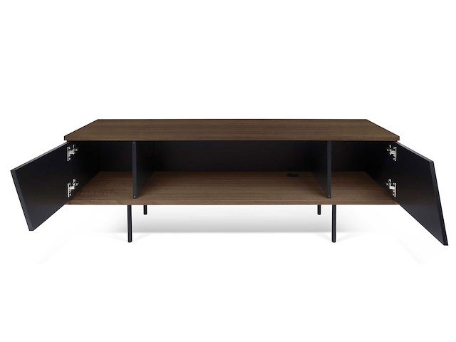 Tv-meubel pixie 140cm - walnoot/zwart - afbeelding 4 van  8