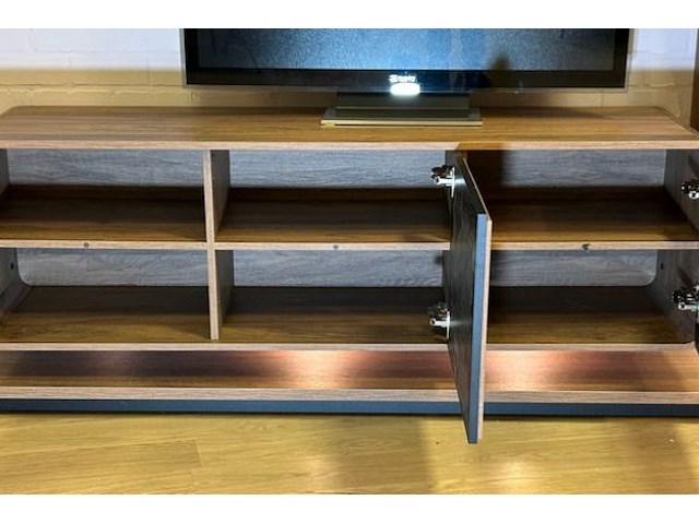 Tv meubel, sokkel met led en hangkast - afbeelding 7 van  11