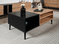 Tv-meubel ted 195cm 3 deuren - eik/zwart - afbeelding 1 van  7