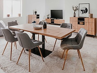 Tv-meubel ted 195cm 3 deuren - eik/zwart - afbeelding 7 van  7
