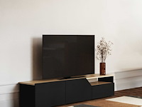 Tv-meubel verabelle-zwart/lichte eik - afbeelding 1 van  6