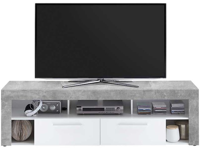 Tv-meubel vidi 180 cm - beton/wit - afbeelding 1 van  5