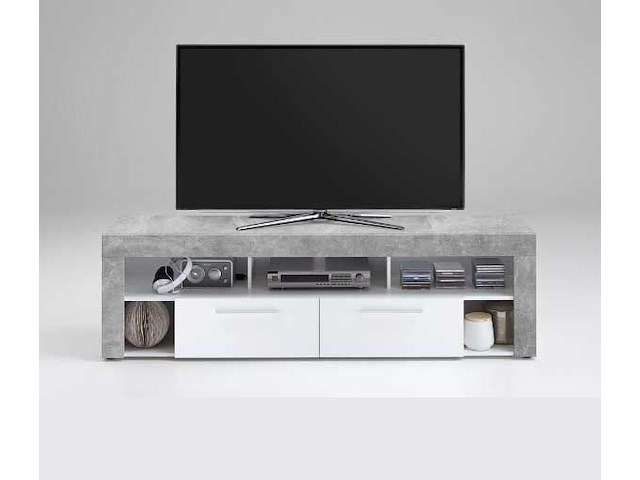 Tv-meubel vidi 180 cm - beton/wit - afbeelding 4 van  5