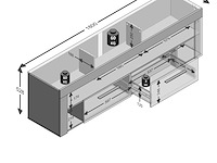 Tv-meubel vidi 180 cm - beton/wit - afbeelding 5 van  5