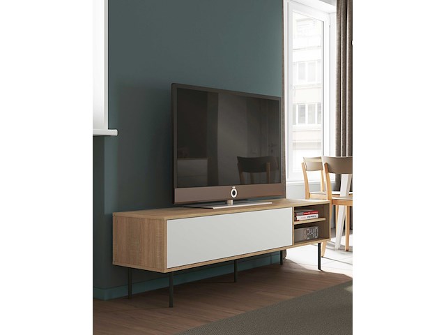 Tv-meubel watt 165cm - eik/wit - afbeelding 3 van  7