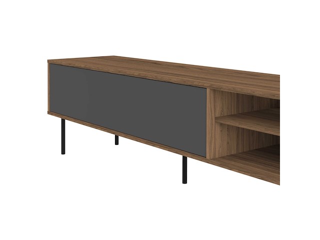 Tv-meubel watt 165cm - walnoot/grijs - afbeelding 1 van  7