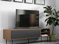 Tv-meubel watt 165cm - walnoot/grijs - afbeelding 2 van  7