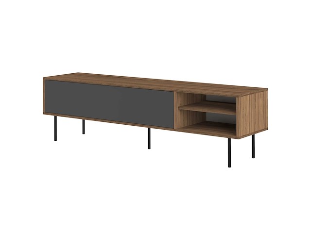 Tv-meubel watt 165cm - walnoot/grijs - afbeelding 3 van  7