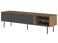 Tv-meubel watt 165cm - walnoot/grijs - afbeelding 3 van  7