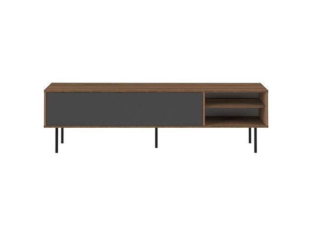 Tv-meubel watt 165cm - walnoot/grijs - afbeelding 4 van  7