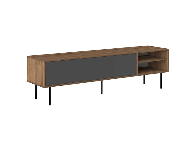 Tv-meubel watt 165cm - walnoot/grijs - afbeelding 5 van  7