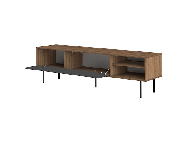 Tv-meubel watt 165cm - walnoot/grijs - afbeelding 6 van  7