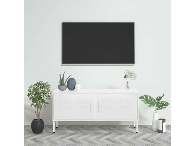 Tv-meubel wit staal - afbeelding 4 van  5
