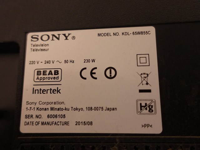 Tv scherm sony - afbeelding 2 van  2