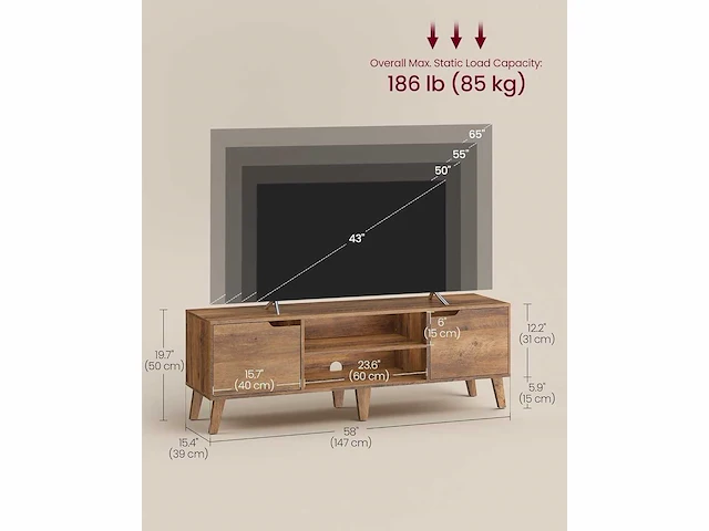 Tv-standaard voor 65-inch tv's - afbeelding 5 van  5