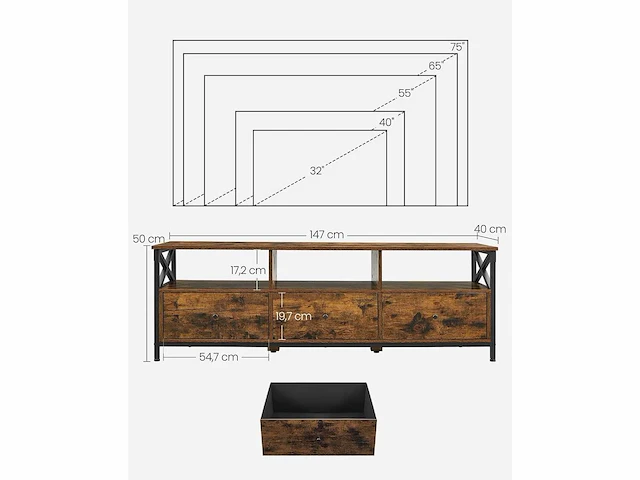 Tv-standaard voor tv tot 65 inch - afbeelding 2 van  5