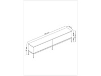 Tv-standaards - zwart 180cm - afbeelding 6 van  7